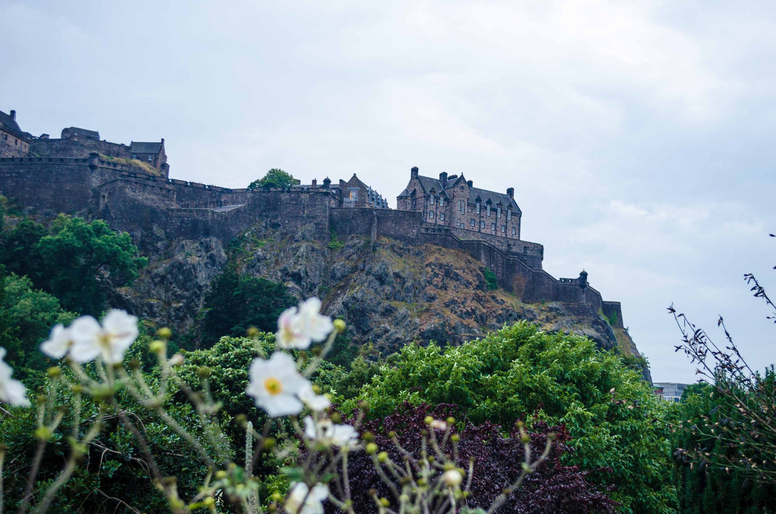 Princess Garden mit Blick auf das Castle in Edinburgh