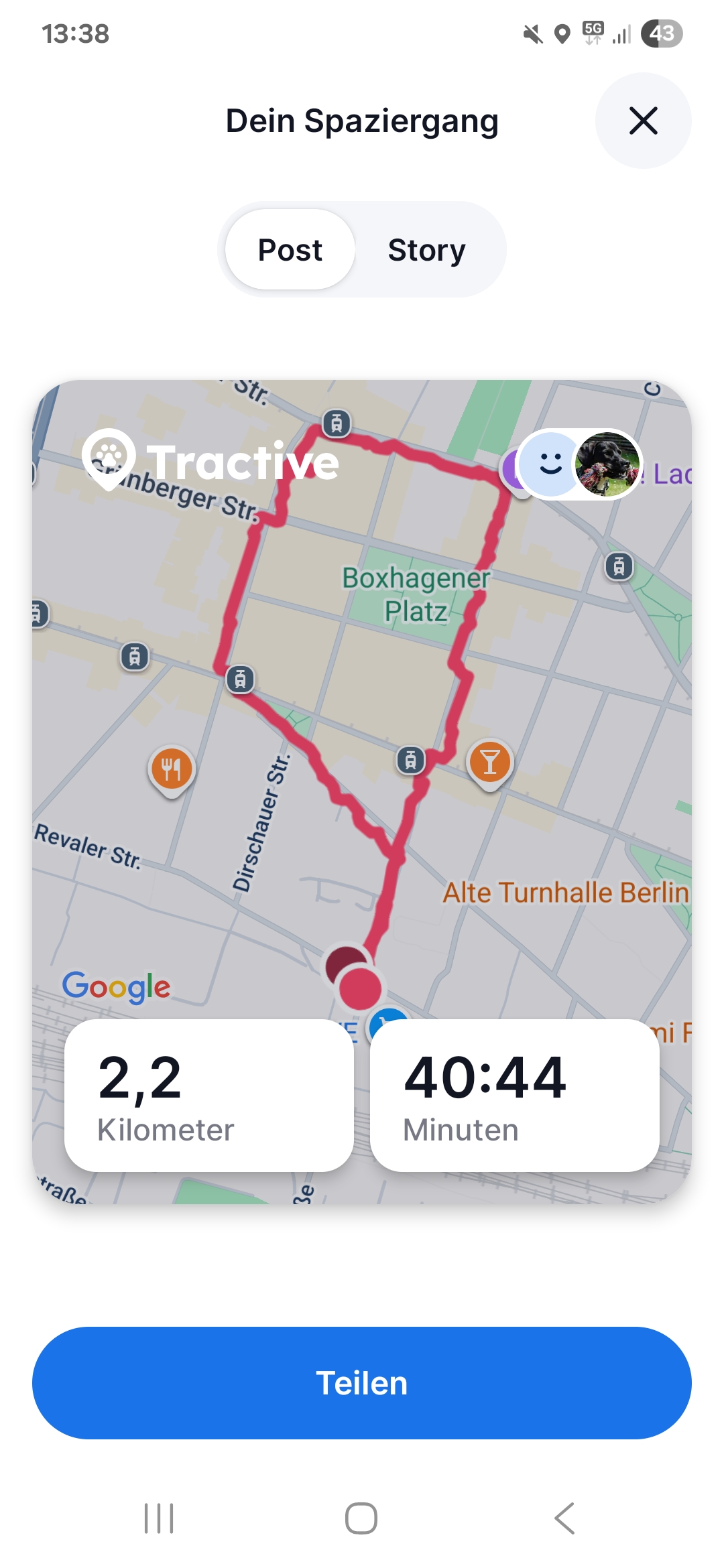 Tractive-GPS-Tracker-App: Gassirunde