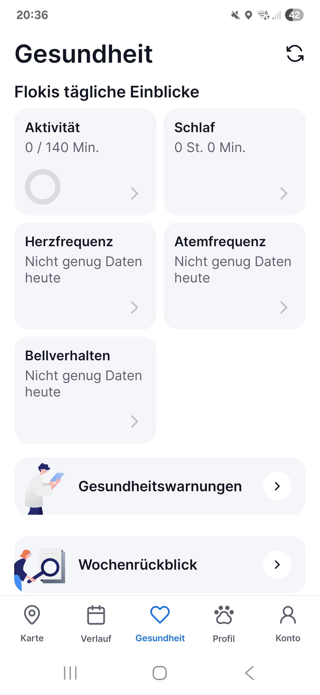 Tractive-GPS-Tracker-App: Gesundheitsscore